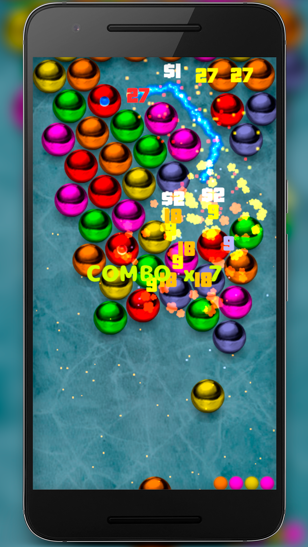 Android application Magnetic balls bubble shoot screenshort