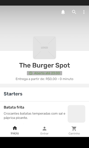 Android application The Burger Spot screenshort