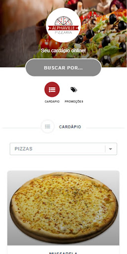 Android application Alphaville Pizzaria screenshort