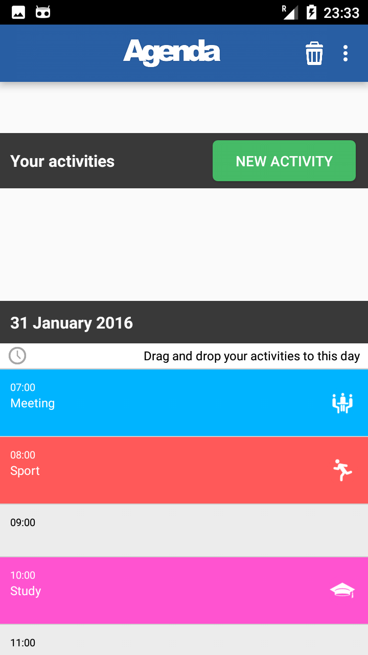 Android application Agenda Planner Organizer screenshort