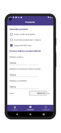 Kalkulator Plaće Screen 2