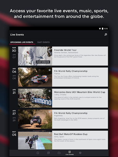 Red Bull TV: Movies, TV Series, Live Events screenshots apkspray 7