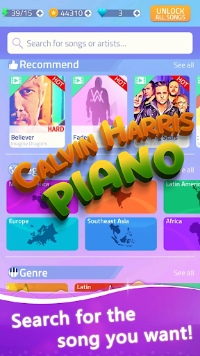 Android application Calvin Harris dj Piano screenshort