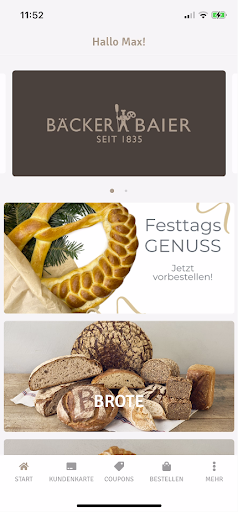 Android application Bäcker Baier screenshort