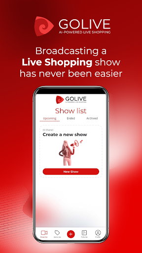 Android application GOLIVE Shopping screenshort