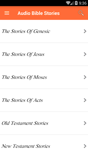 Android application Audio Bible Stories screenshort