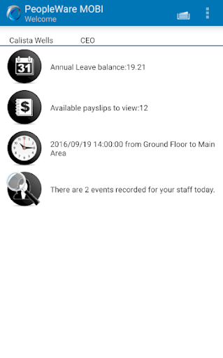 Android application PeopleWare MOBI screenshort