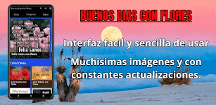 screenshot of Buenos dias con flores
