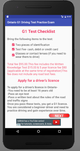 G1 Driving Test - Ontario