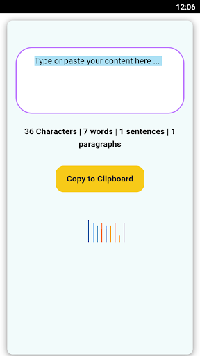 Android application Character Counter screenshort