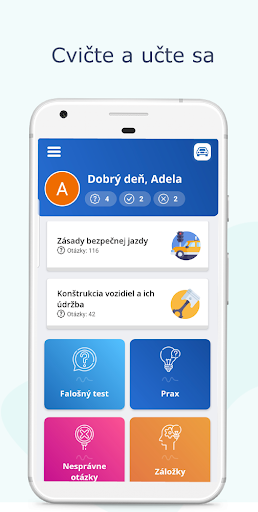 Android application Autoškola Testy - Slovensko screenshort