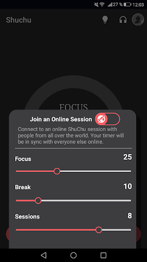 ShuChu Pomodoro Timer Screen 2