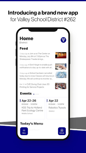 Android application Valley School District 262 screenshort