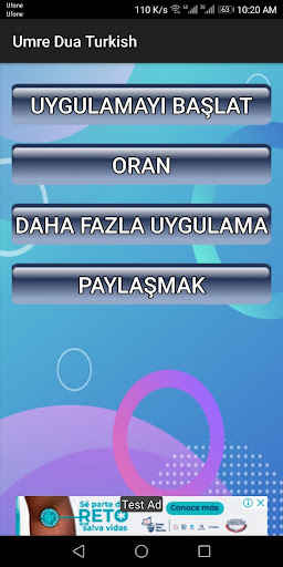Android application Turkish Umre Dua Umrah Dua screenshort