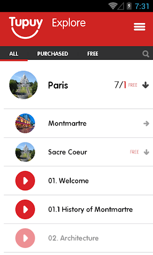 Tupuy: The audio guide Screen 2