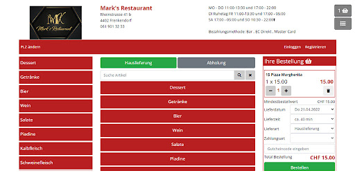 MarksRestaurant Screen 2