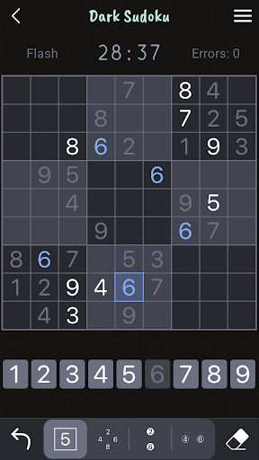 Android application Dark Sudoku - Classic Puzzle screenshort