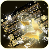 Gold butterfly Keyboard Theme icon