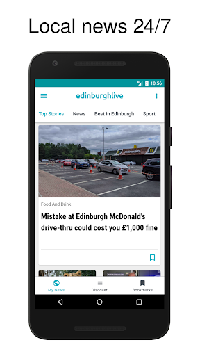 Android application Edinburgh Live screenshort