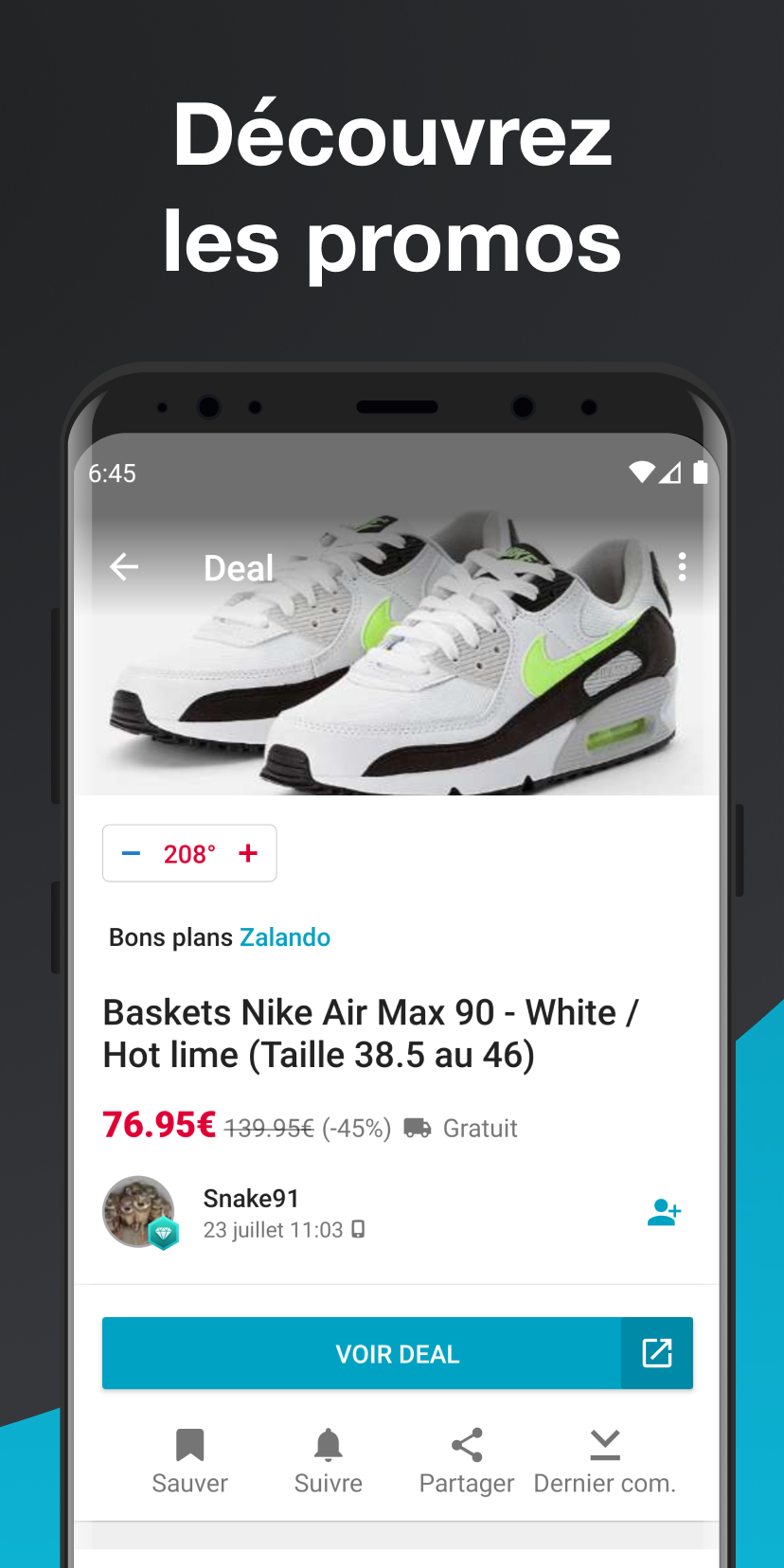 Android application Dealabs – bons plans & promos screenshort