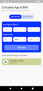 Age and BMI Calculator