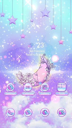 Android application Pastel Sky Moon - Wallpaper screenshort