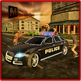 police driver Halloween zombie icon