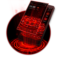 Space Neon Red Hologram Theme