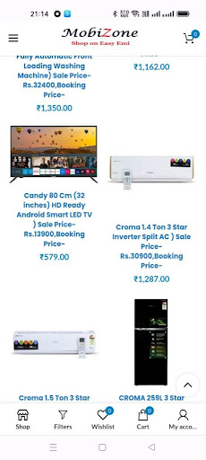MobiZone- Emi Shopping Screen 2