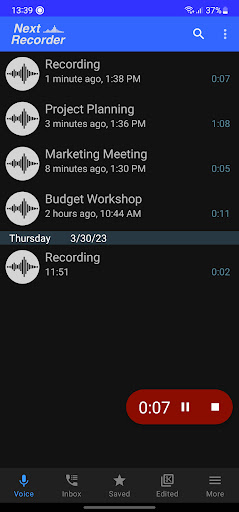 Next Recorder Screen 3
