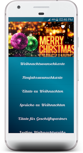 Android application Frohe Weihnachten screenshort