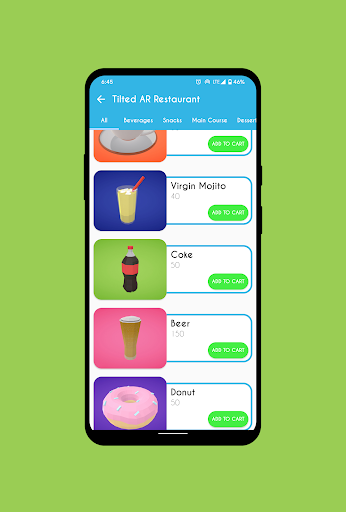 Tilted AR Restaurant Screen 3