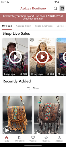 Android application Asdzaa Boutique screenshort