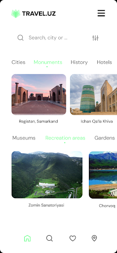 Android application Travel.uz screenshort