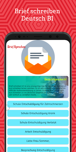 Android application Brief schreiben Deutsch B1 screenshort