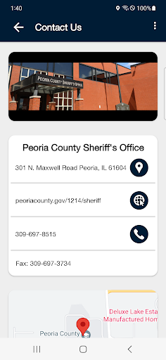 Screenshot of Peoria County Sheriff’s Office