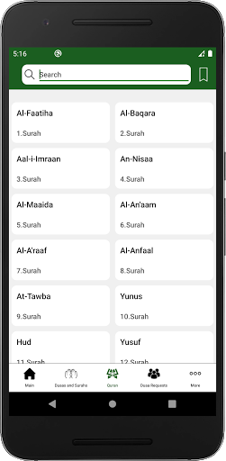 Duaas and Surahs Screen 3
