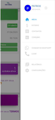 Central do Assinante IGP Fibra Screen 2