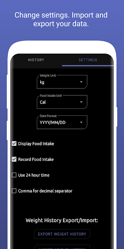 MyWeigh: Track Weight & Intake Screen 3