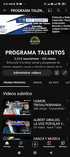 Android application PROGRAMA TALENTOS screenshort