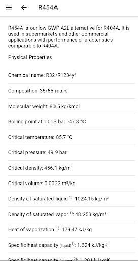 DAIKIN Refrigerants Screen 3