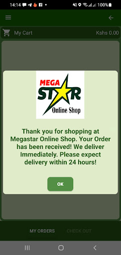 Android application Megastar Online Shop screenshort