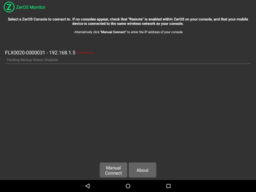 Android application ZerOS Monitor screenshort
