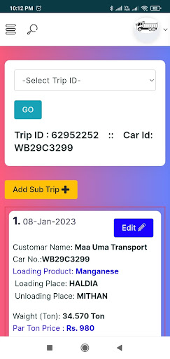 Android application BBSB Enterprise screenshort