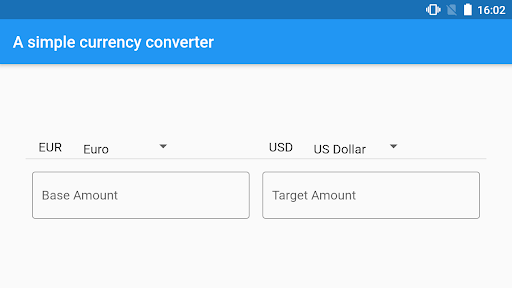 Android application Simple Currency Converter screenshort
