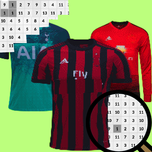 Football Jersey Color By Number-Pixel Art 2020