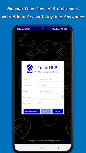 eTrack Hub - Fleet Management Screen 2