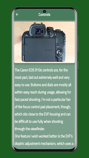 Canon EOS R10 Guide Screen 2