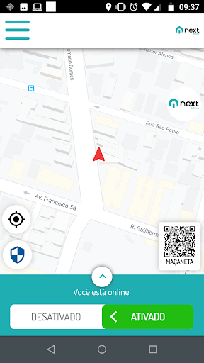 Android application Next Delivery - Motorista screenshort