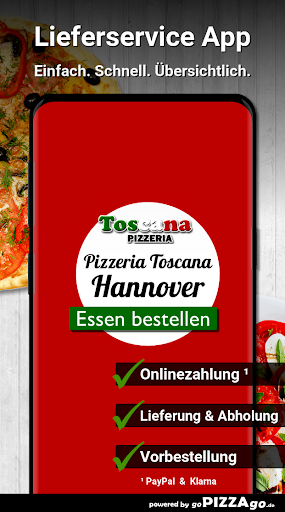 Android application Pizzeria Toscana Hannover screenshort